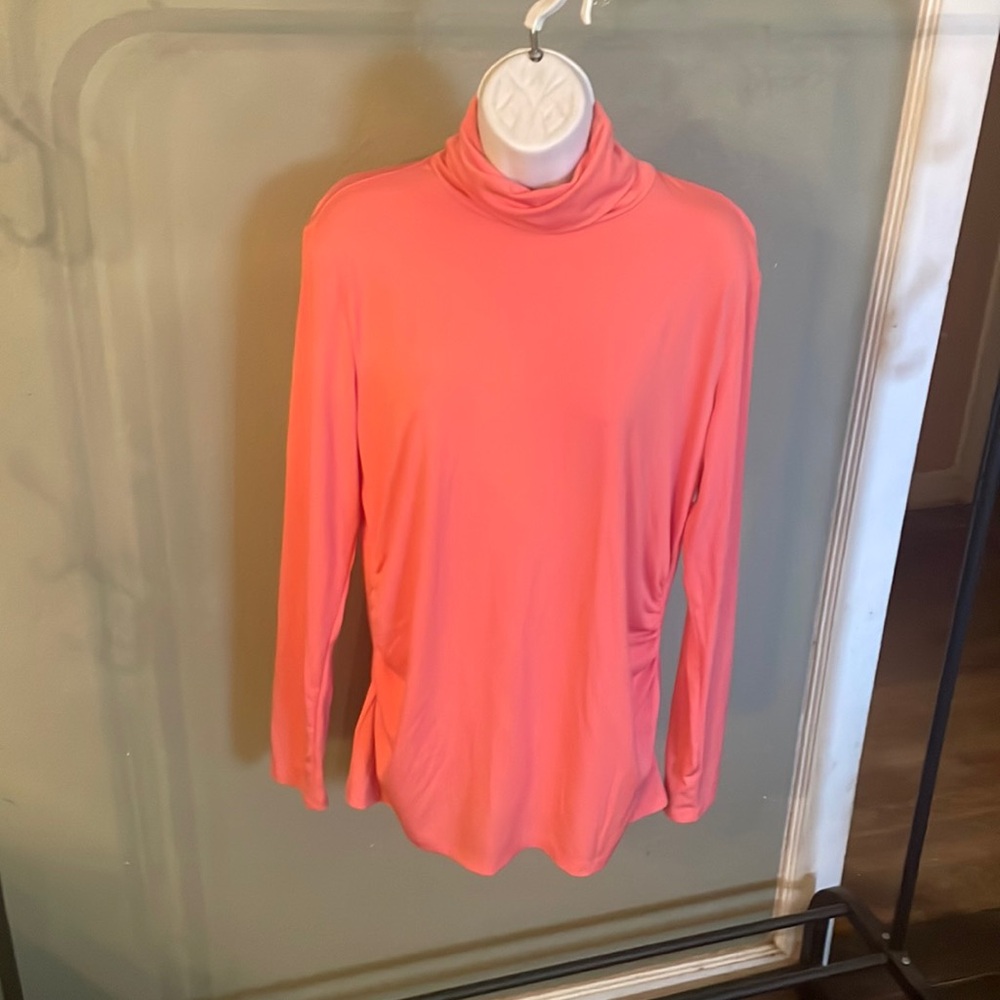 Coral turtleneck